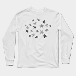 silver watercolor star pack Long Sleeve T-Shirt